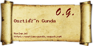 Osztián Gunda névjegykártya